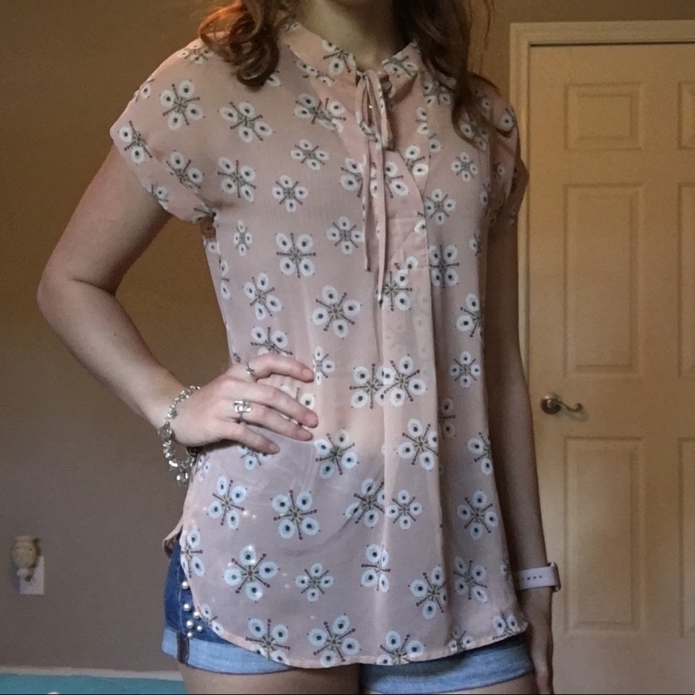 Dusty pink see through top